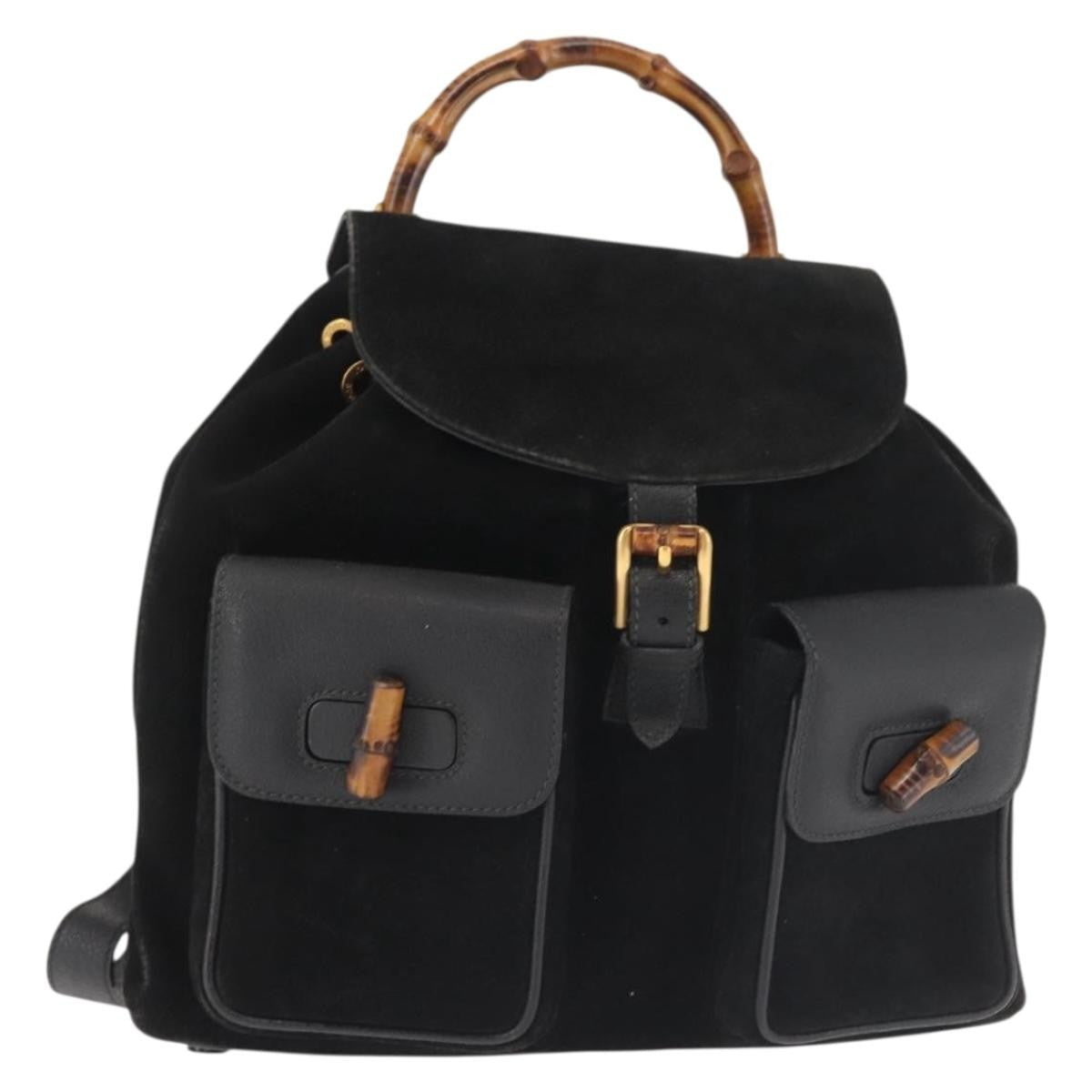Gucci Vintage Bamboo Suede Medium