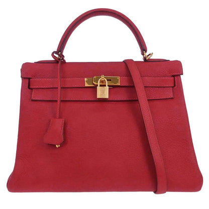Hermes Kelly Red Togo with Gold Hardware 32