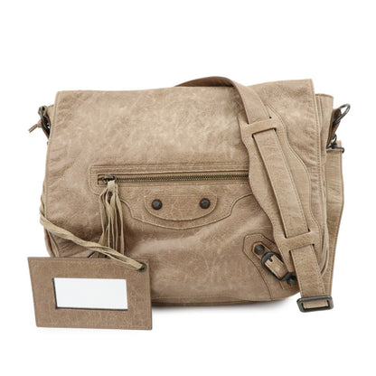 Balenciaga Classic Studs Folk Messenger Leather Product Image