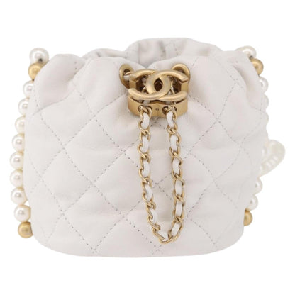 Chanel About Pearls Bucket Quilted Calfskin Mini