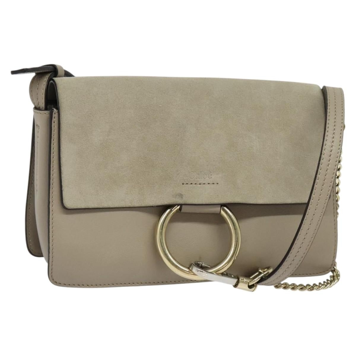 Chloe Faye Crossbody Leather and Suede small