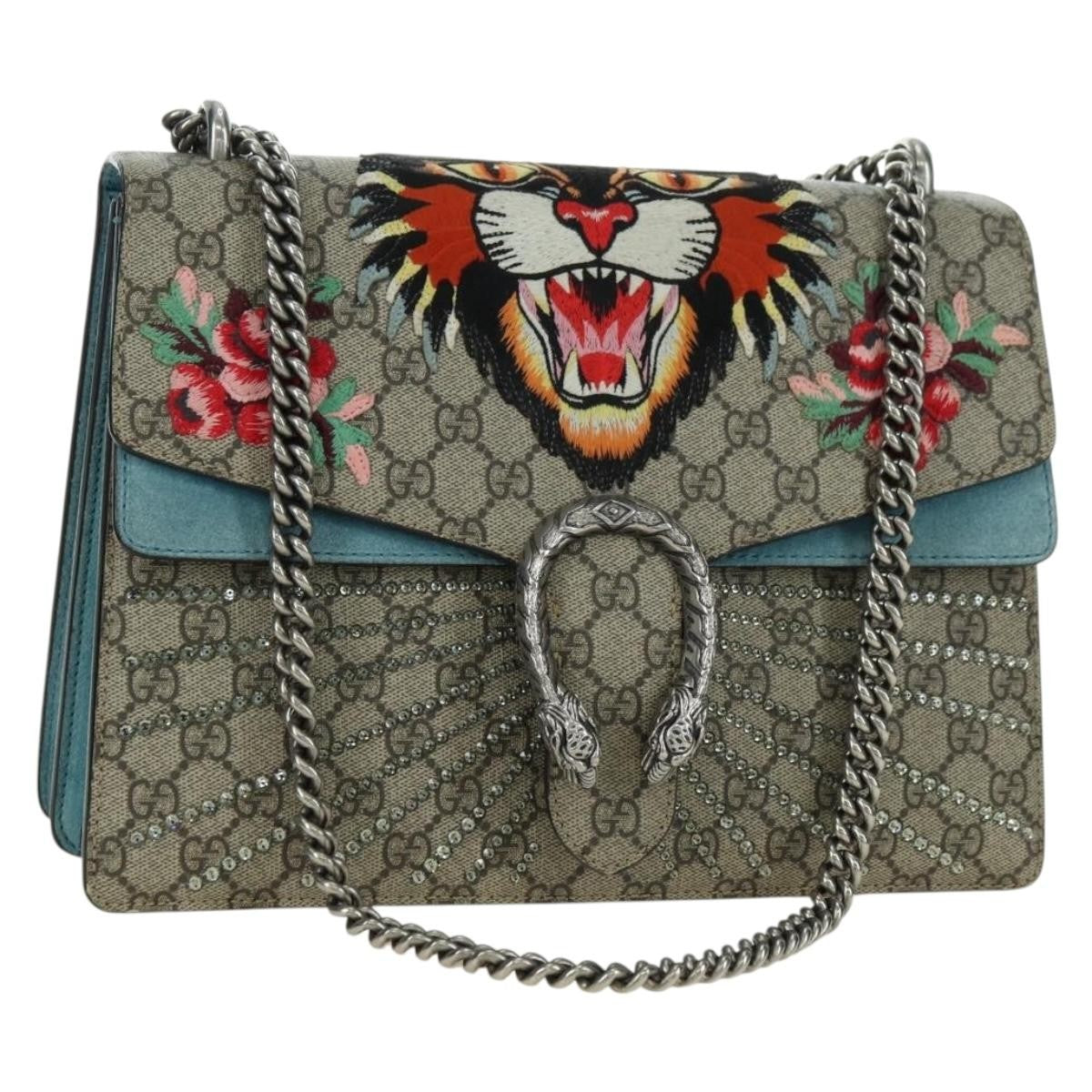 Gucci Zip Top Messenger Bag GG Coated Canvas Medium