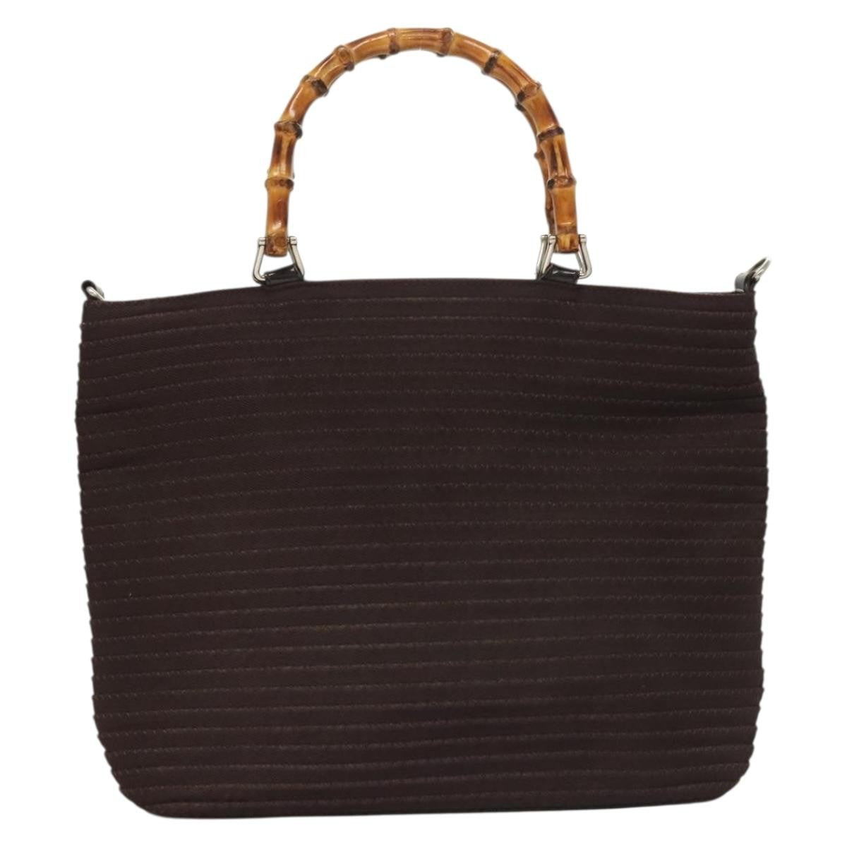 Gucci Vintage Bamboo Handle Tote Nylon Product Image