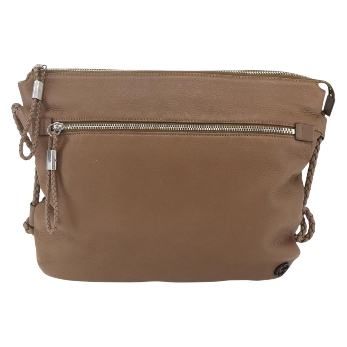 Gucci Braided Strap Zip Messenger Leather Medium