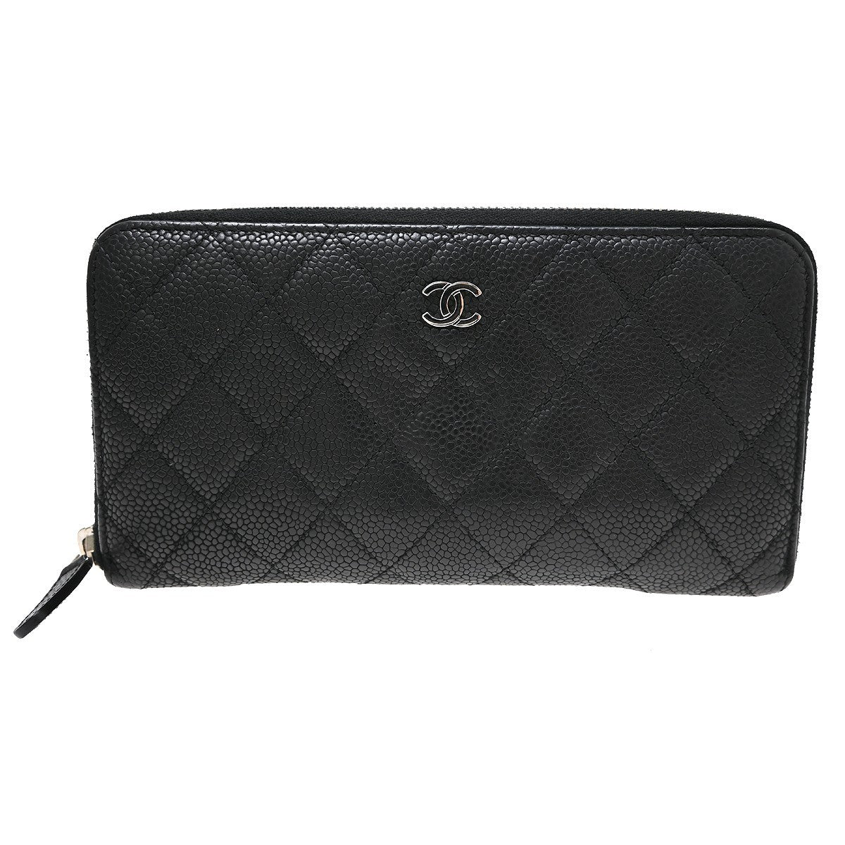 Chanel Zip Around Organizer Quilted Caviar Large