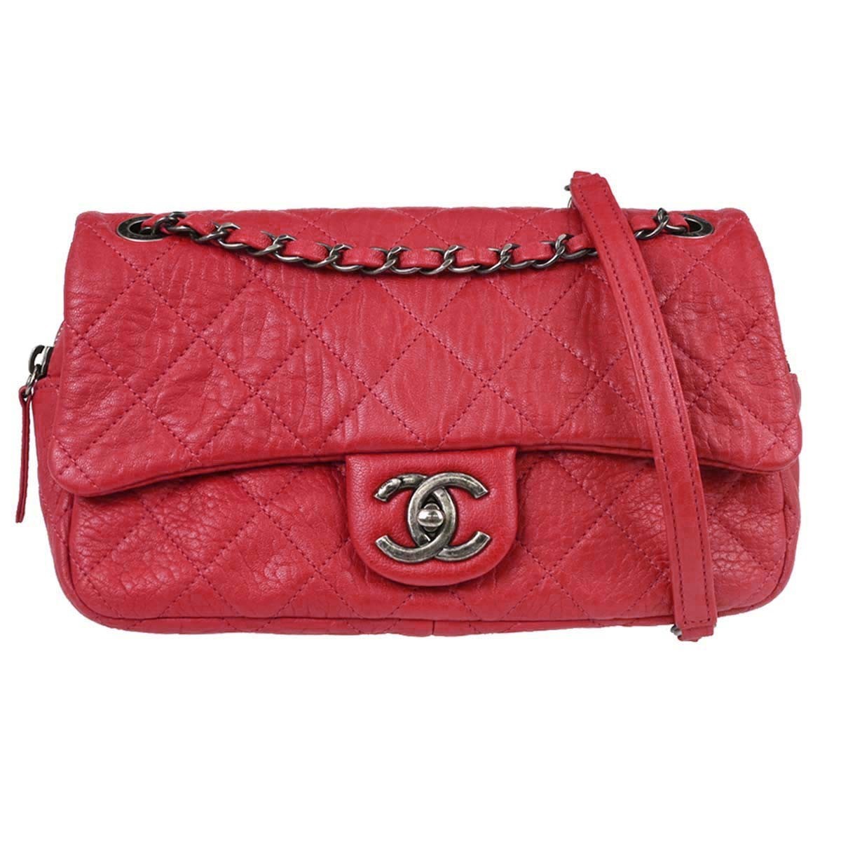 Chanel Easy Flap Quilted Distressed Calfskin Medium