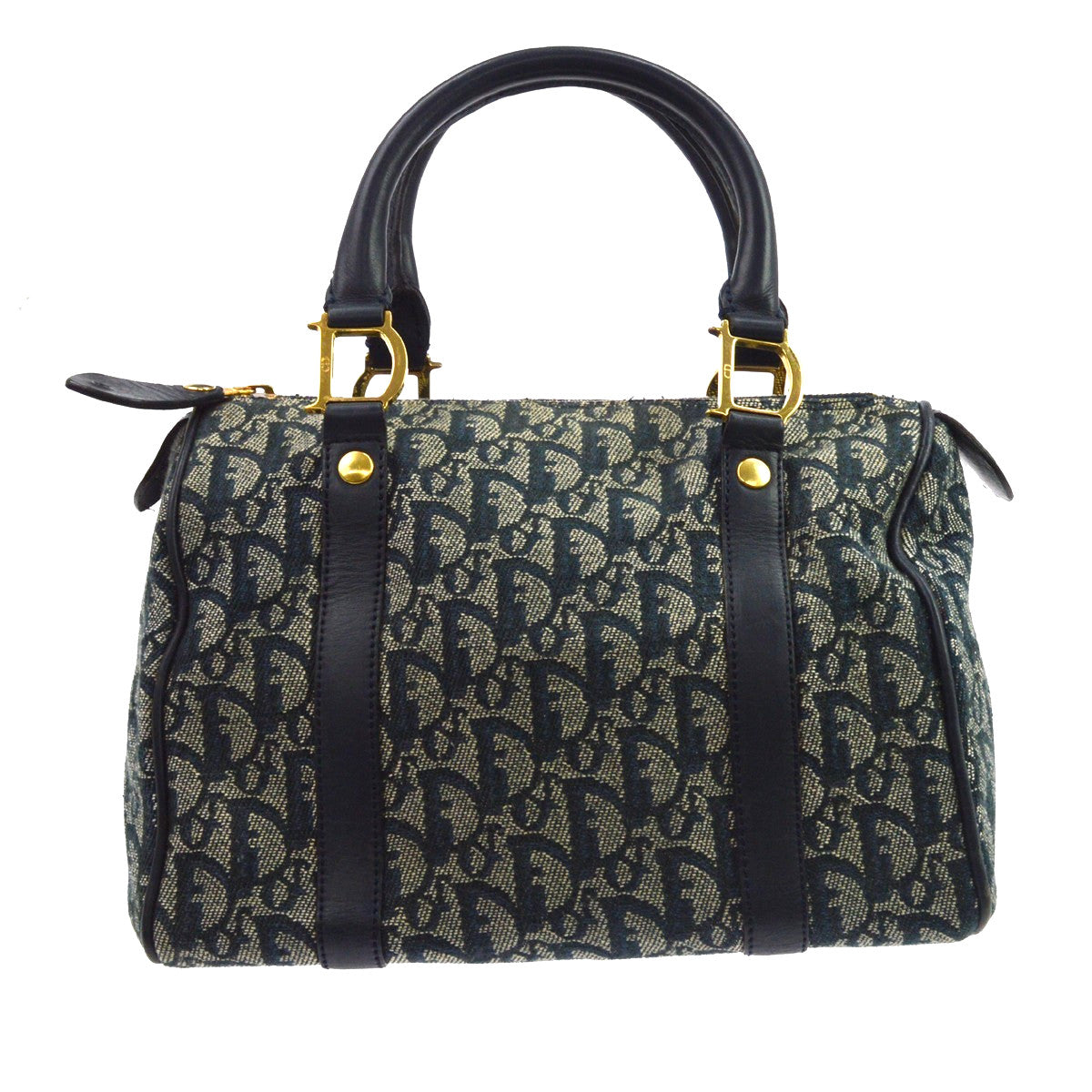 Christian Dior Vintage Trotter Boston Diorissimo Canvas Small