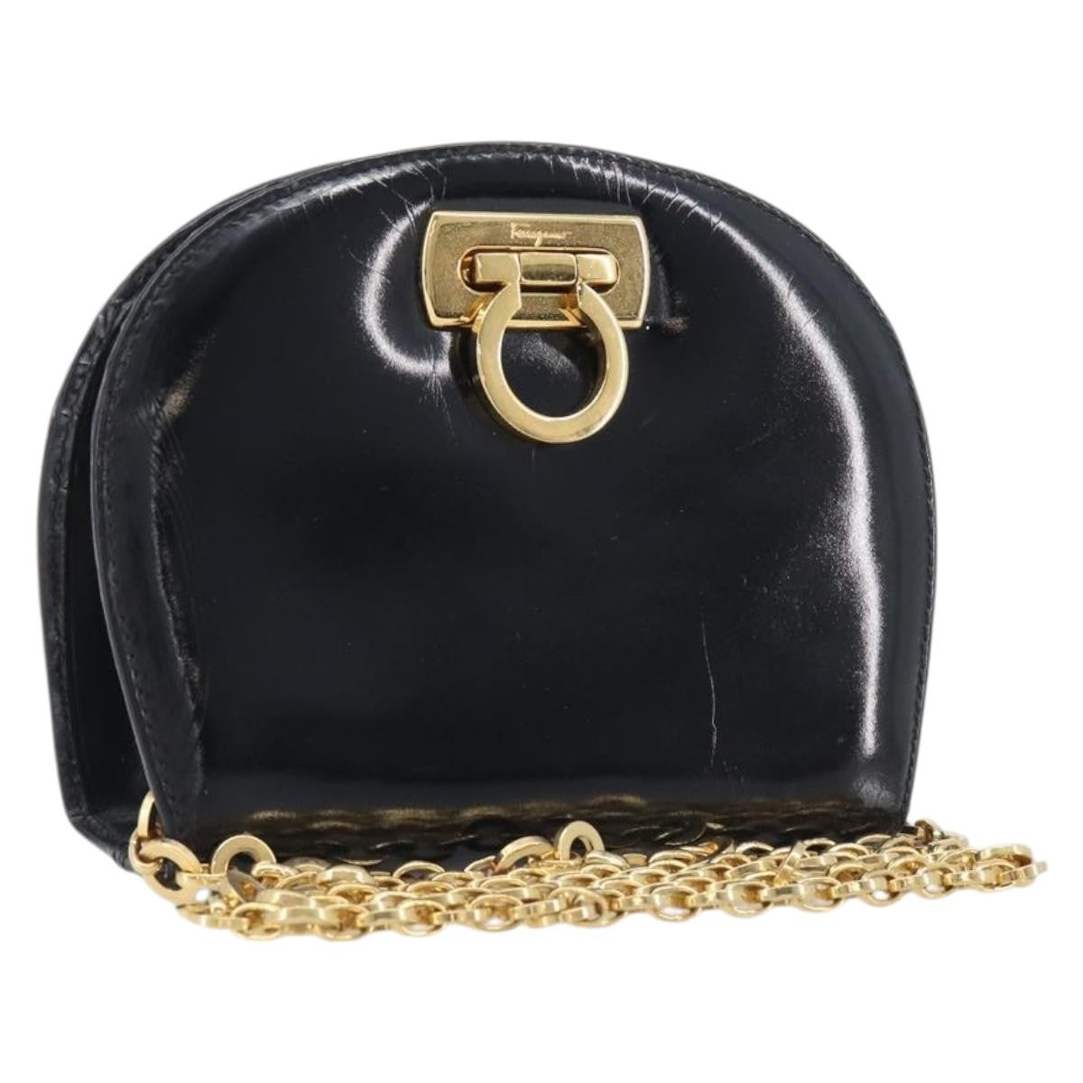 Salvatore Ferragamo Vintage Gancini Chain Patent Leather Product Image