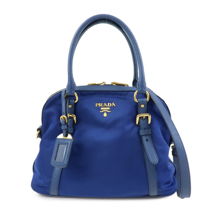 Prada Convertible Dome Satchel Tessuto with Saffiano Leather Large