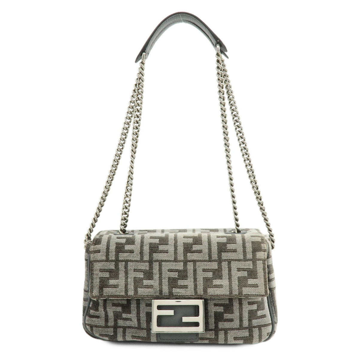 Fendi Chain Baguette Zucca Viscose Small