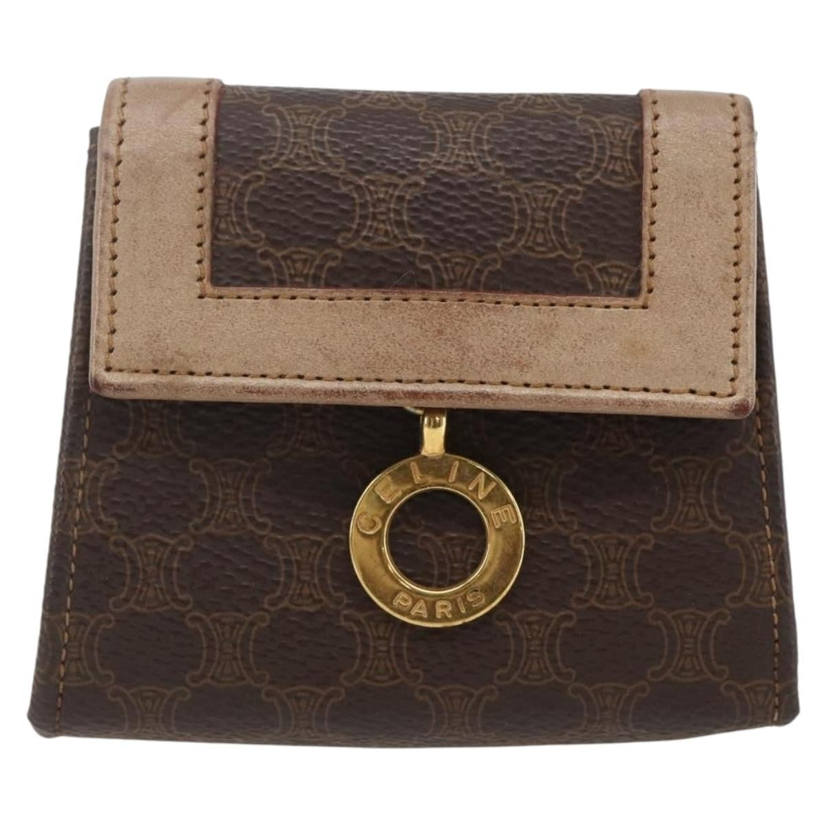 Celine Vintage Macadam Shoulder Bag Canvas and Leather Product Image