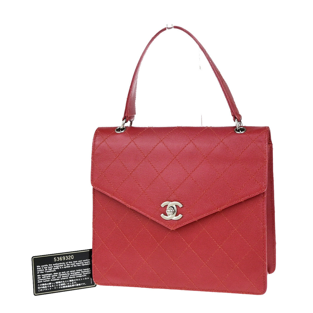 Chanel Vintage CC Flap Top Handle Calfskin Leather Product Image