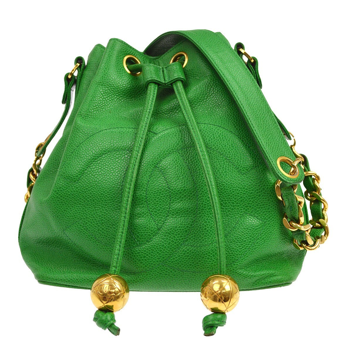 Chanel Vintage CC Bucket Caviar Small