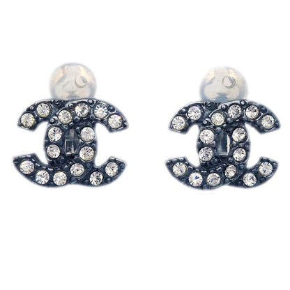 Chanel CC Clip-On Earrings Metal with Crystal Product Image