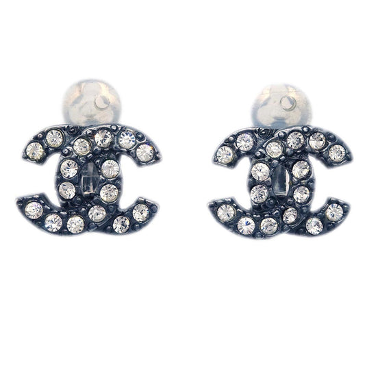 Chanel CC Clip-On Earrings Metal with Crystal Product Image