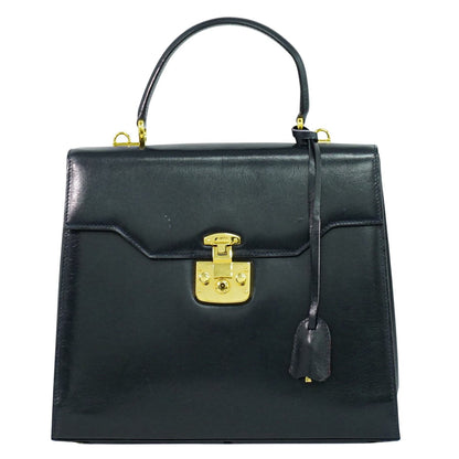 Gucci Vintage Lady Lock Top Handle Bag Leather Medium