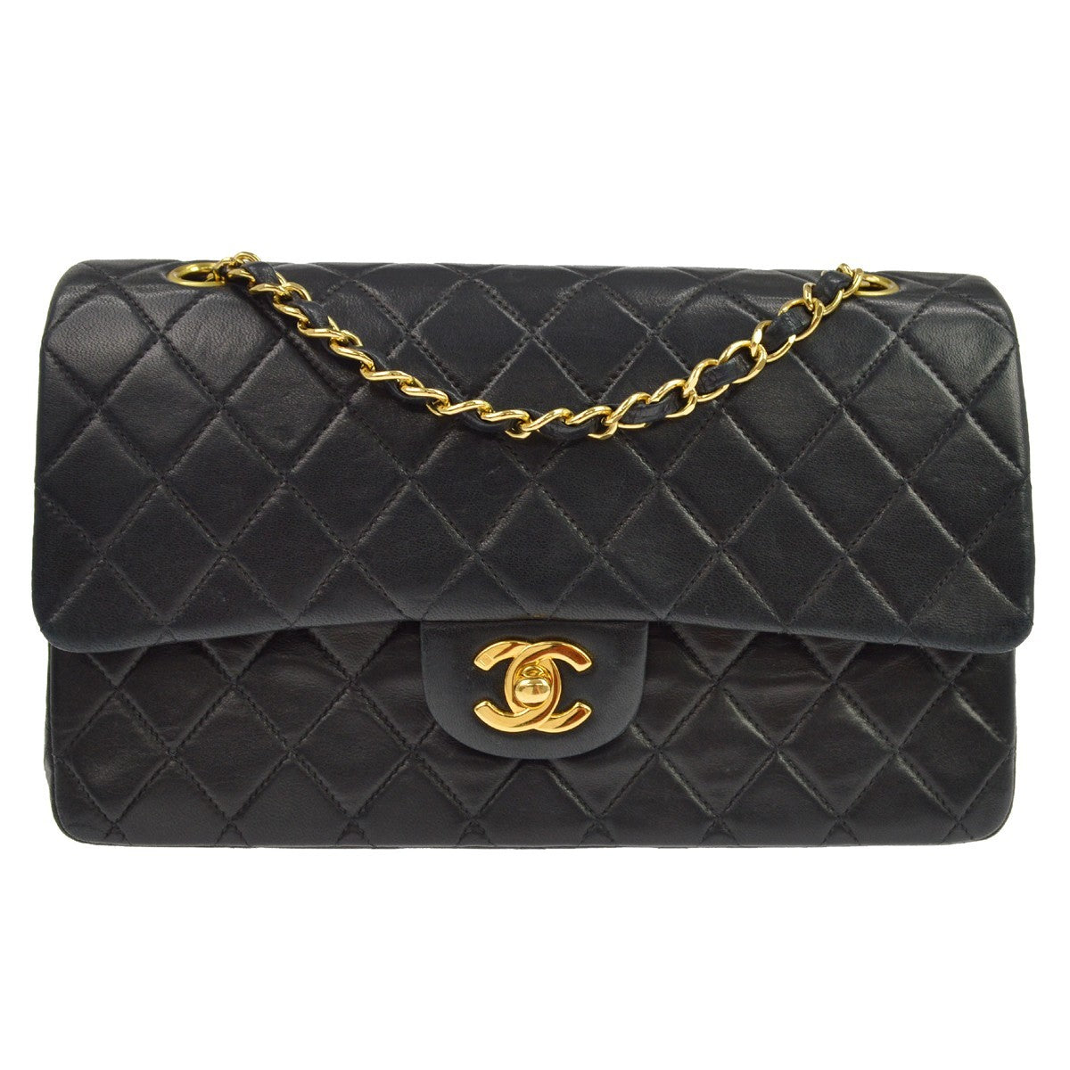 Chanel Vintage Classic Double Flap Quilted Lambskin Medium