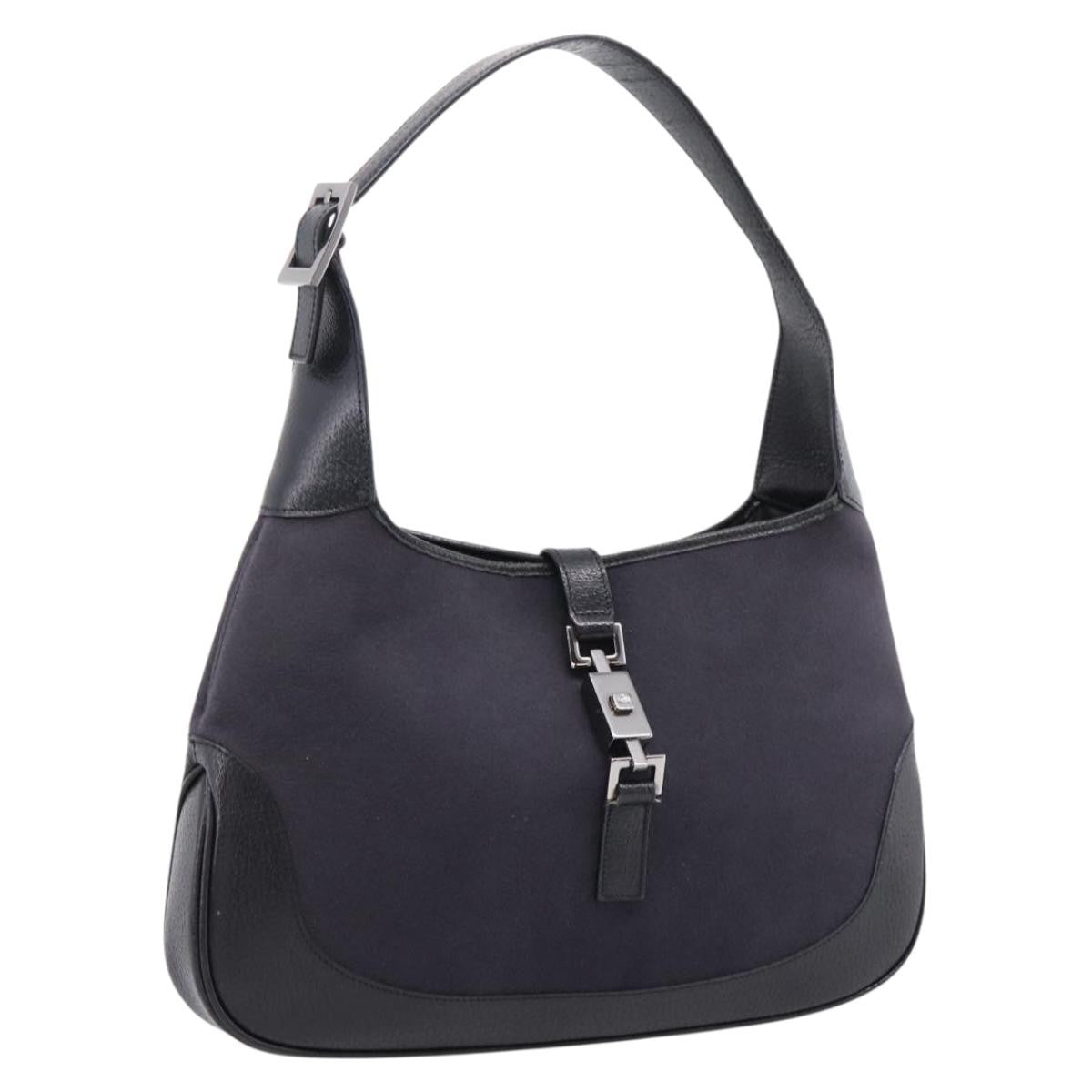 Gucci Vintage Jackie Shoulder Canvas and Leather Medium