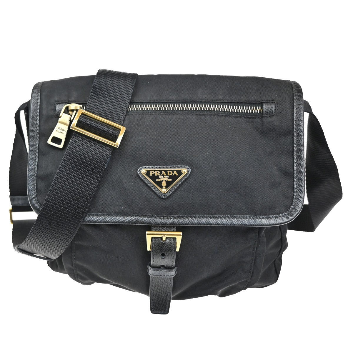 Prada Buckle Messenger Tessuto Medium