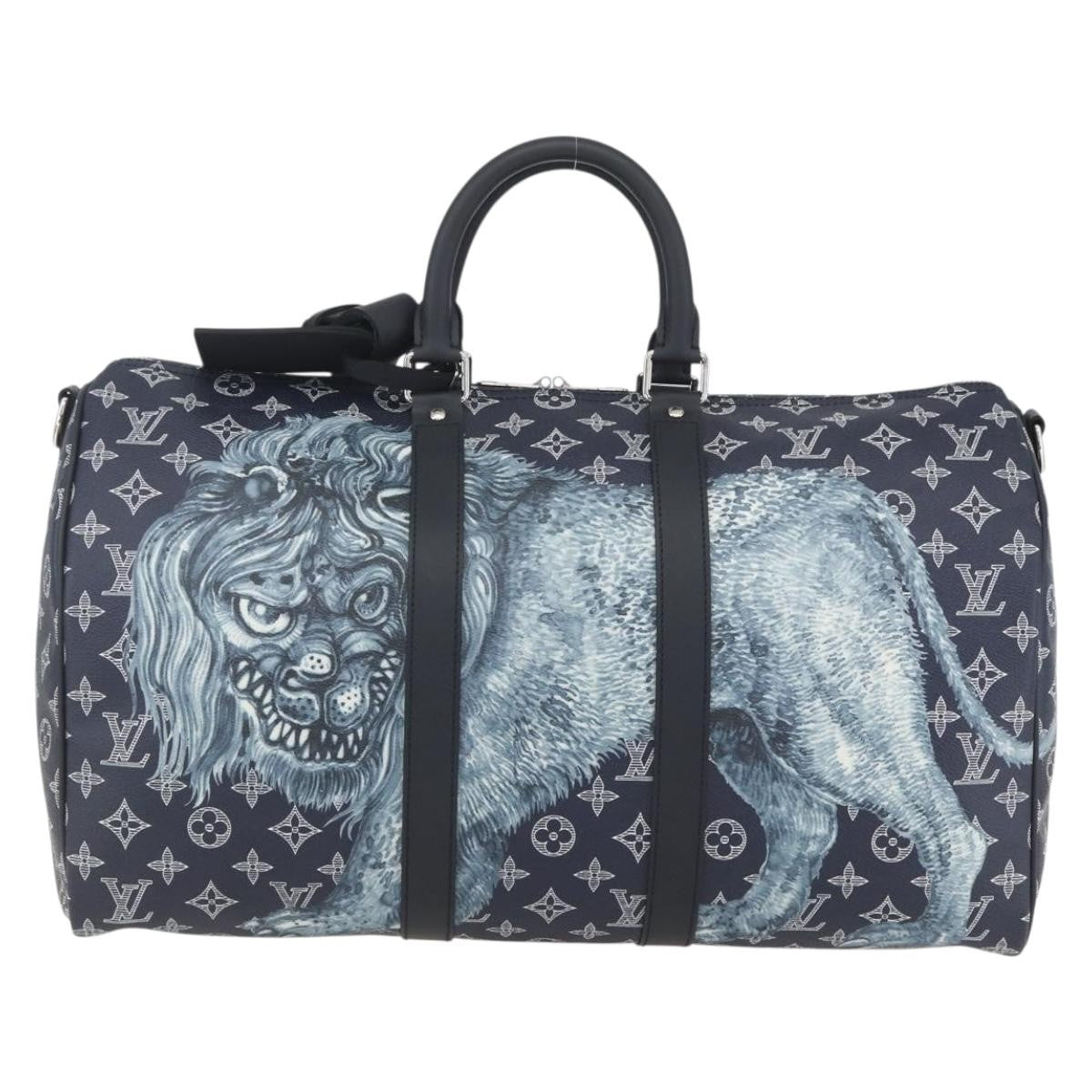 Louis Vuitton Keepall Bandouliere Bag Limited Edition Chapman Savane Monogram Canvas 45