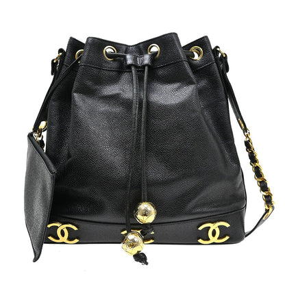 Chanel Triple CC Chain Shoulder Caviar Leather Product Image