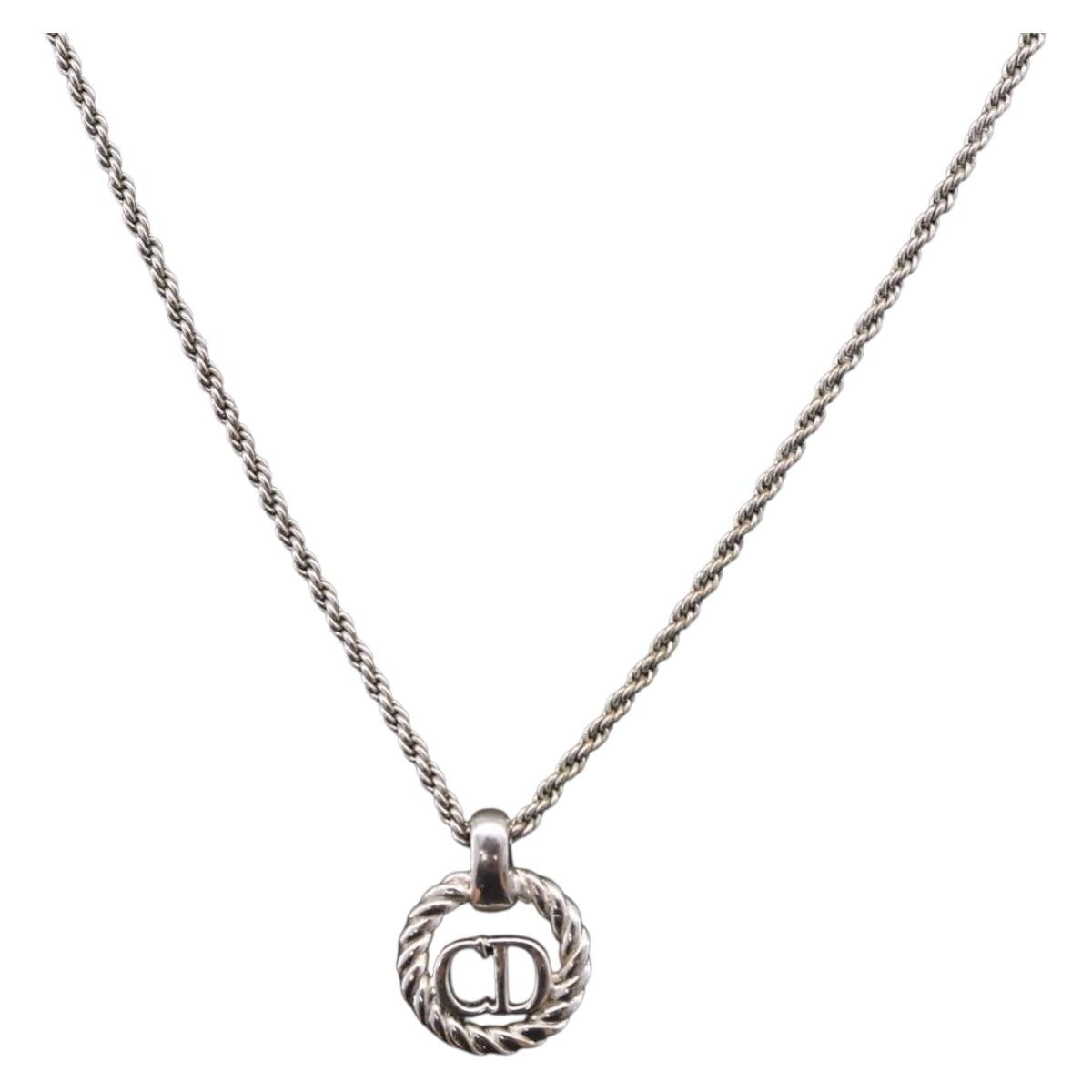 Christian Dior VIntage Circle Pendant Metal Product Image