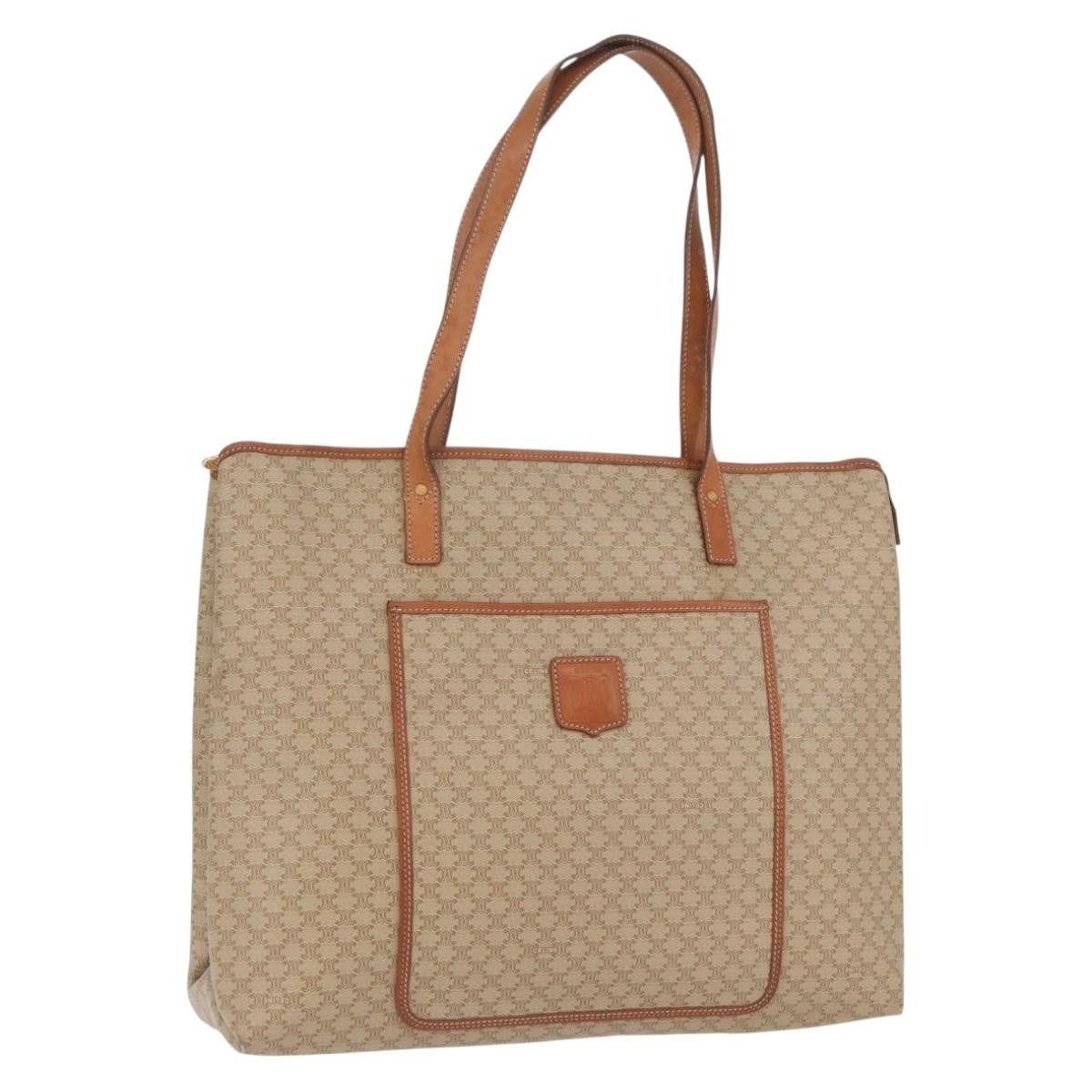 Celine Vintage Macadam Tote bag Canvas and Leather Product Image