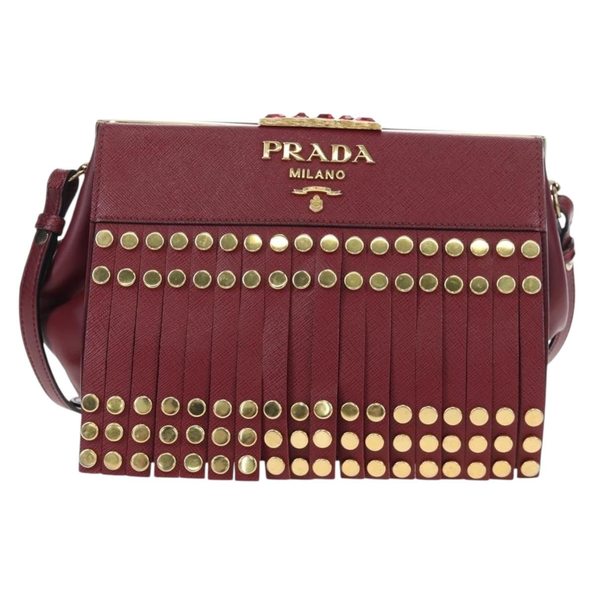 Prada Idol Studded Fringe Saffiano Leather Product Image