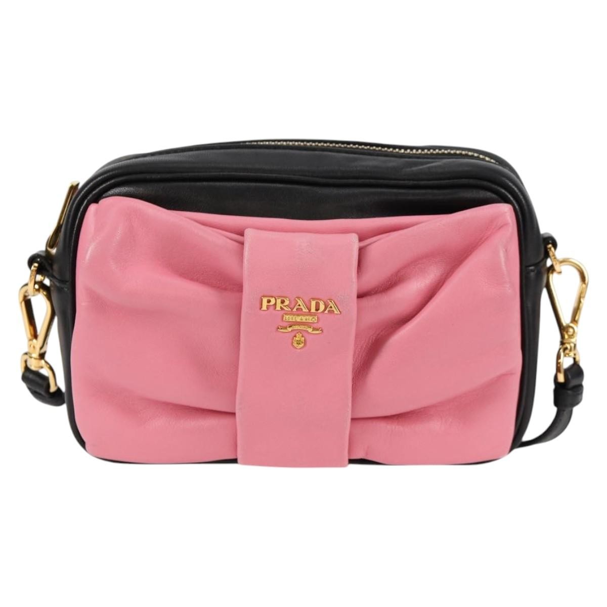 Prada Bow Camera Crossbody Bag Nappa Leather Product Image