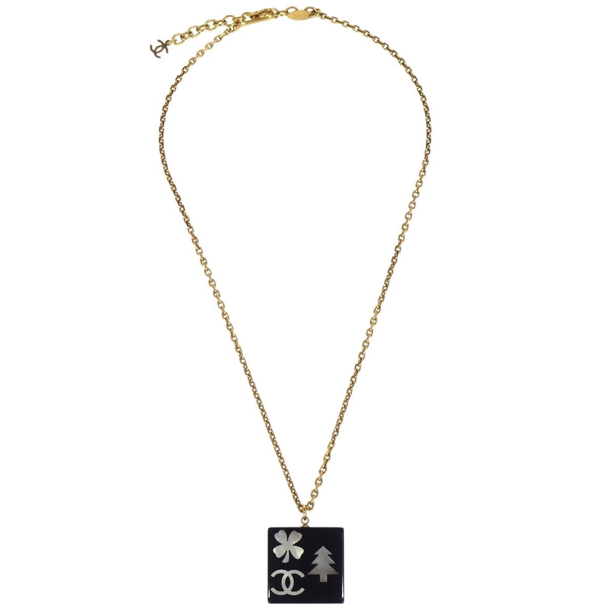 Chanel CC Square Pendant Resin with Crystals and Metal Product Image