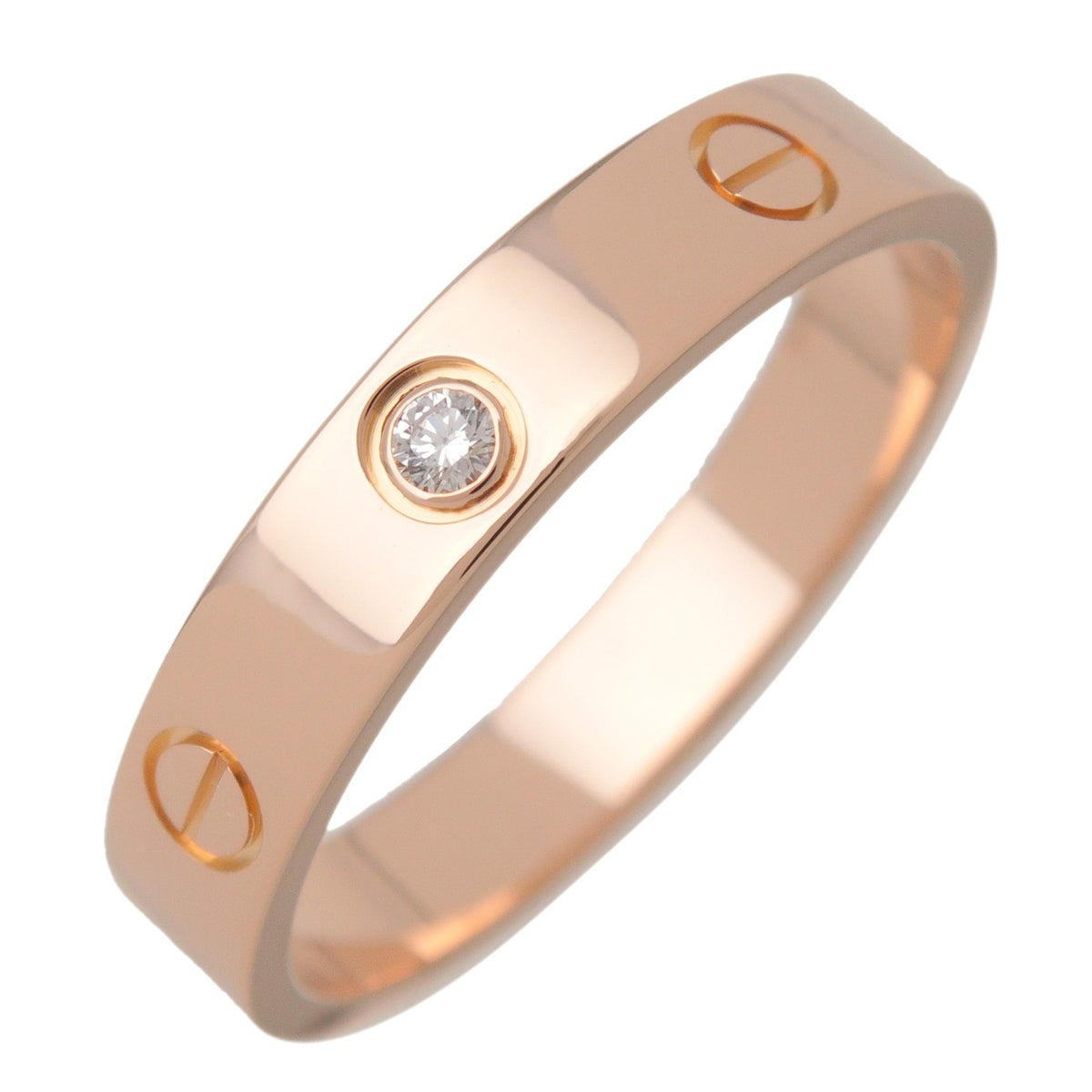 Cartier Love Wedding Band 1 Diamond 18K Rose Gold with Diamond Product Image