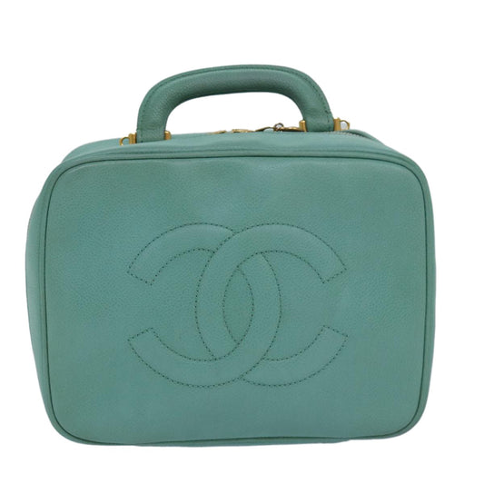 Chanel Vintage Timeless Zip Around Vanity Case Caviar Small