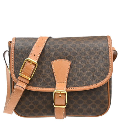 Celine Vintage Macadam Shoulder Bag Canvas and Leather Product Image