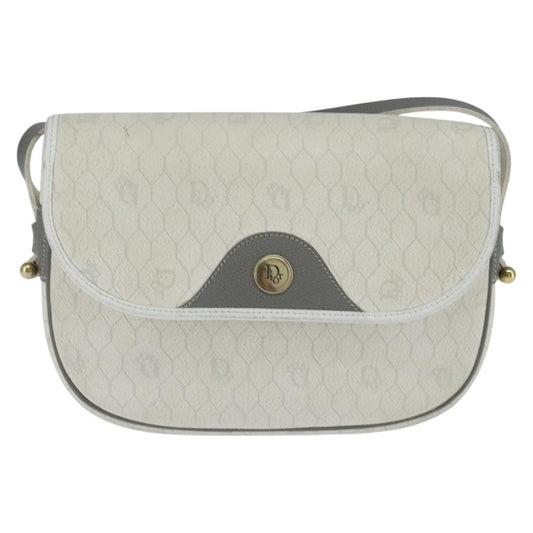 Christian Dior Vintage Honeycomb Flap Coated Canvas Long