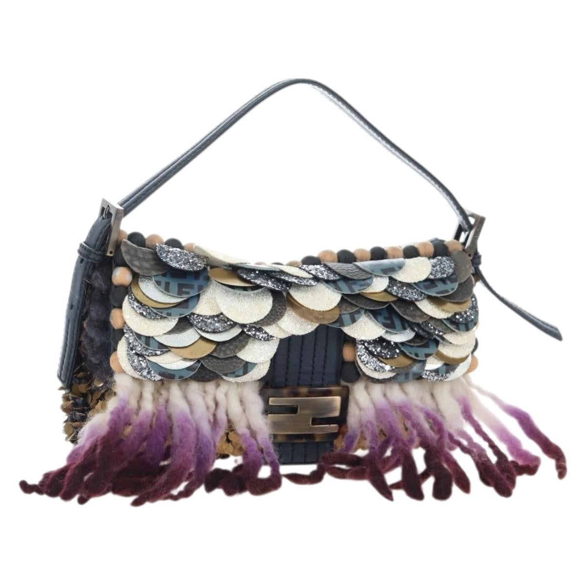 Fendi Mamma Baguette Zucca Jacquard Velvet Medium