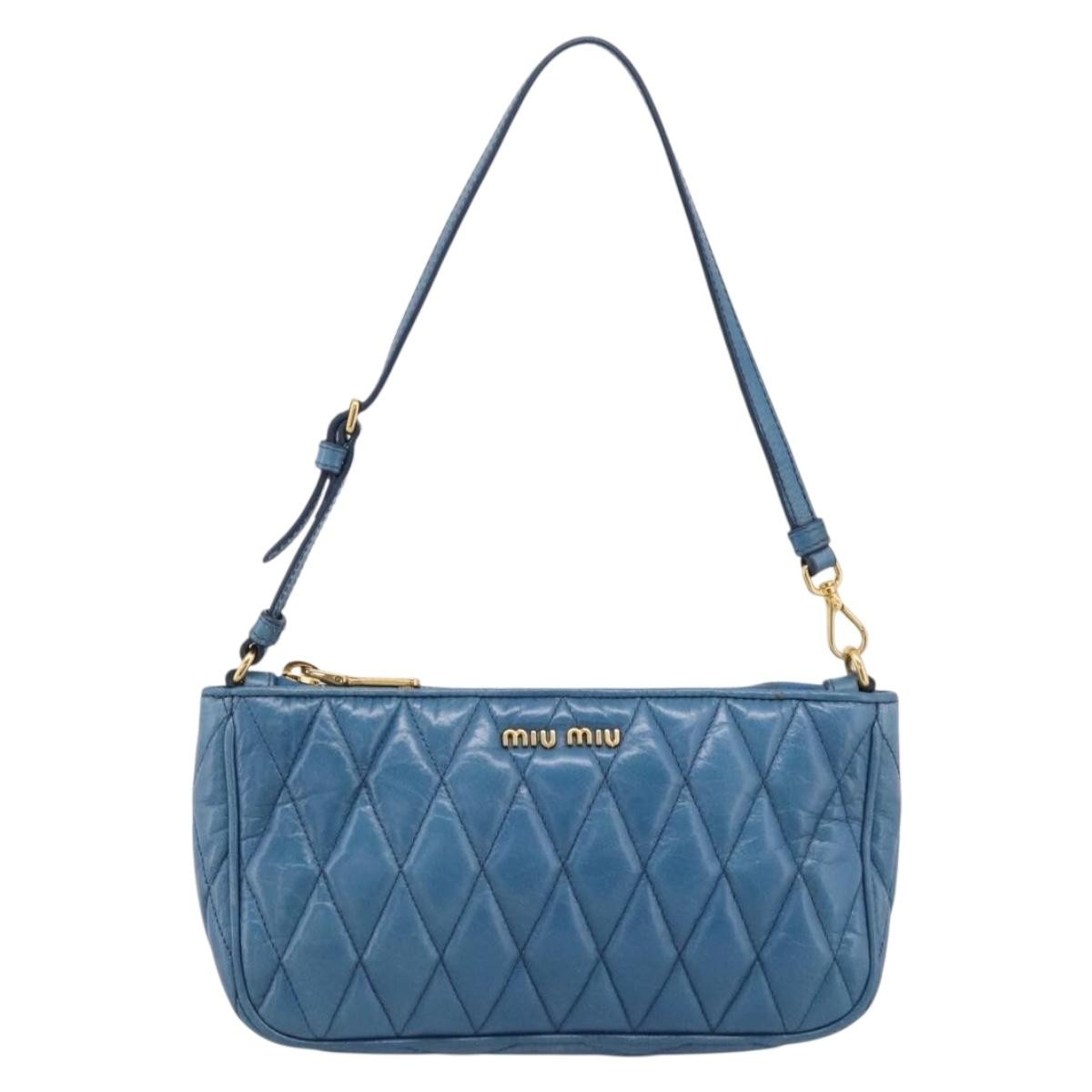 Miu Miu Shoulder Matelasse Leather mini