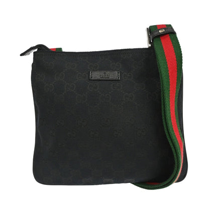 Gucci Web Strap Zip Messenger GG Canvas and leather Small