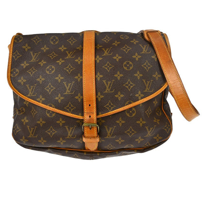 Louis Vuitton Saumur Handbag Monogram Canvas 35