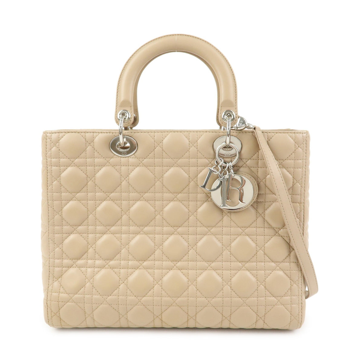 Christian Dior Lady Dior Cannage Quilt Lambskin Large