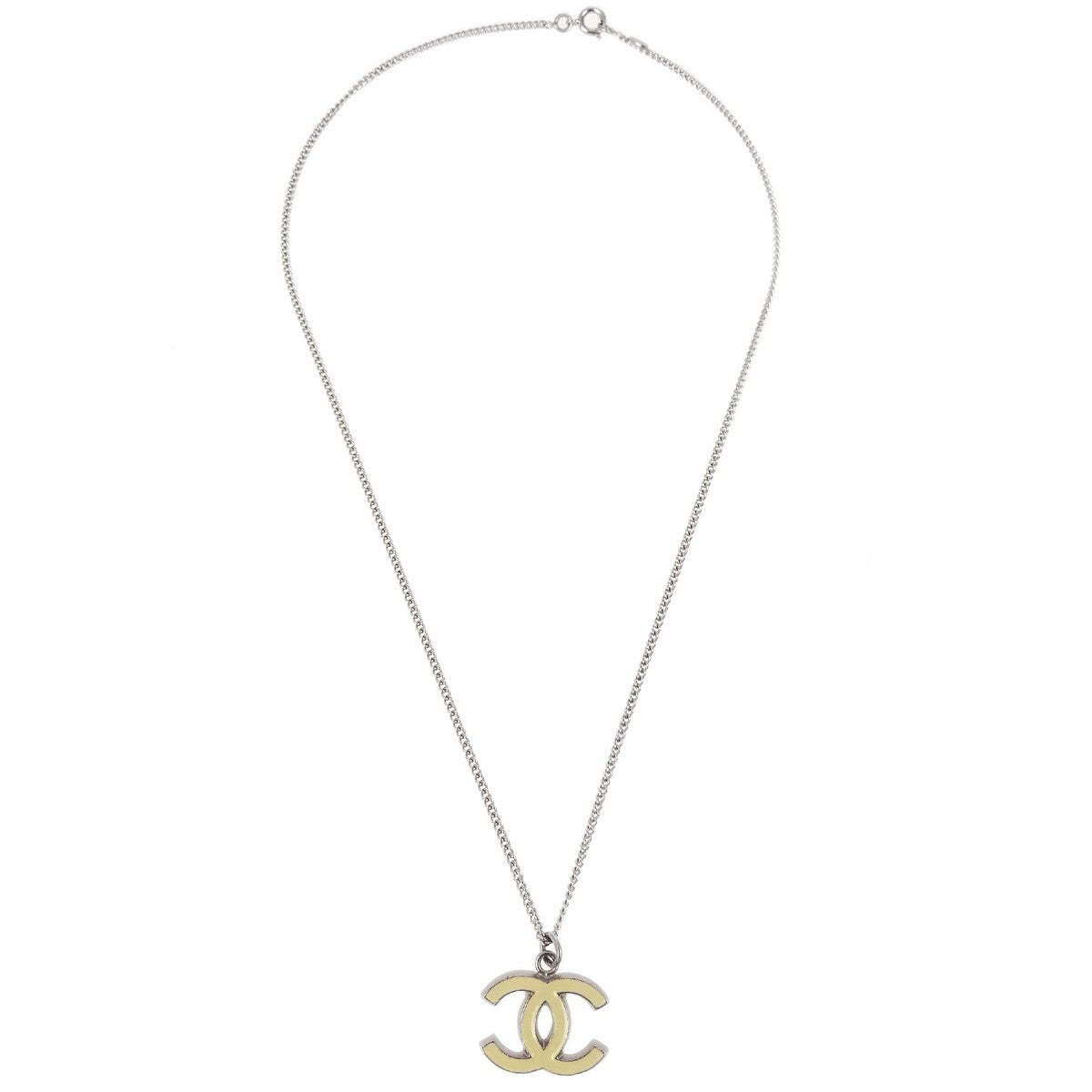 Chanel CC Logo Pendant Necklace Metal Product Image