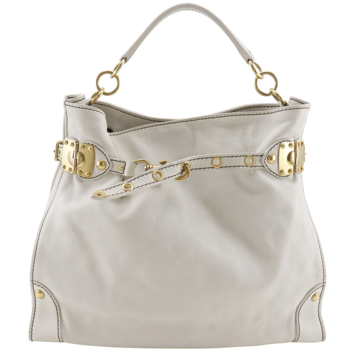 Miu Miu Madras Shoulder Leather Product Image