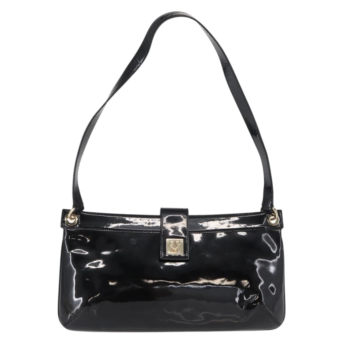 Salvatore Ferragamo Gancini Shoulder Bag Patent Leather Product Image