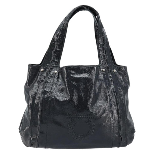 Salvatore Ferragamo Gancini Handle Tote Leather Large