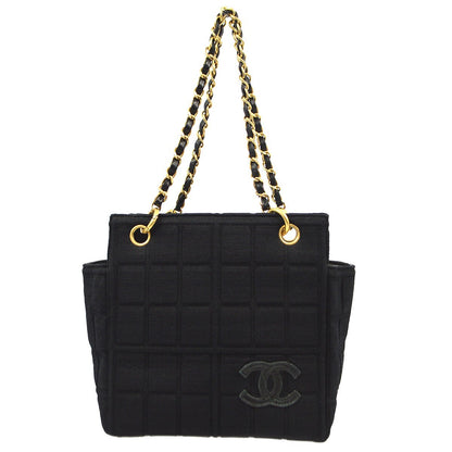 Chanel Chocolate Bar Chain Tote Quilted Jersey Small