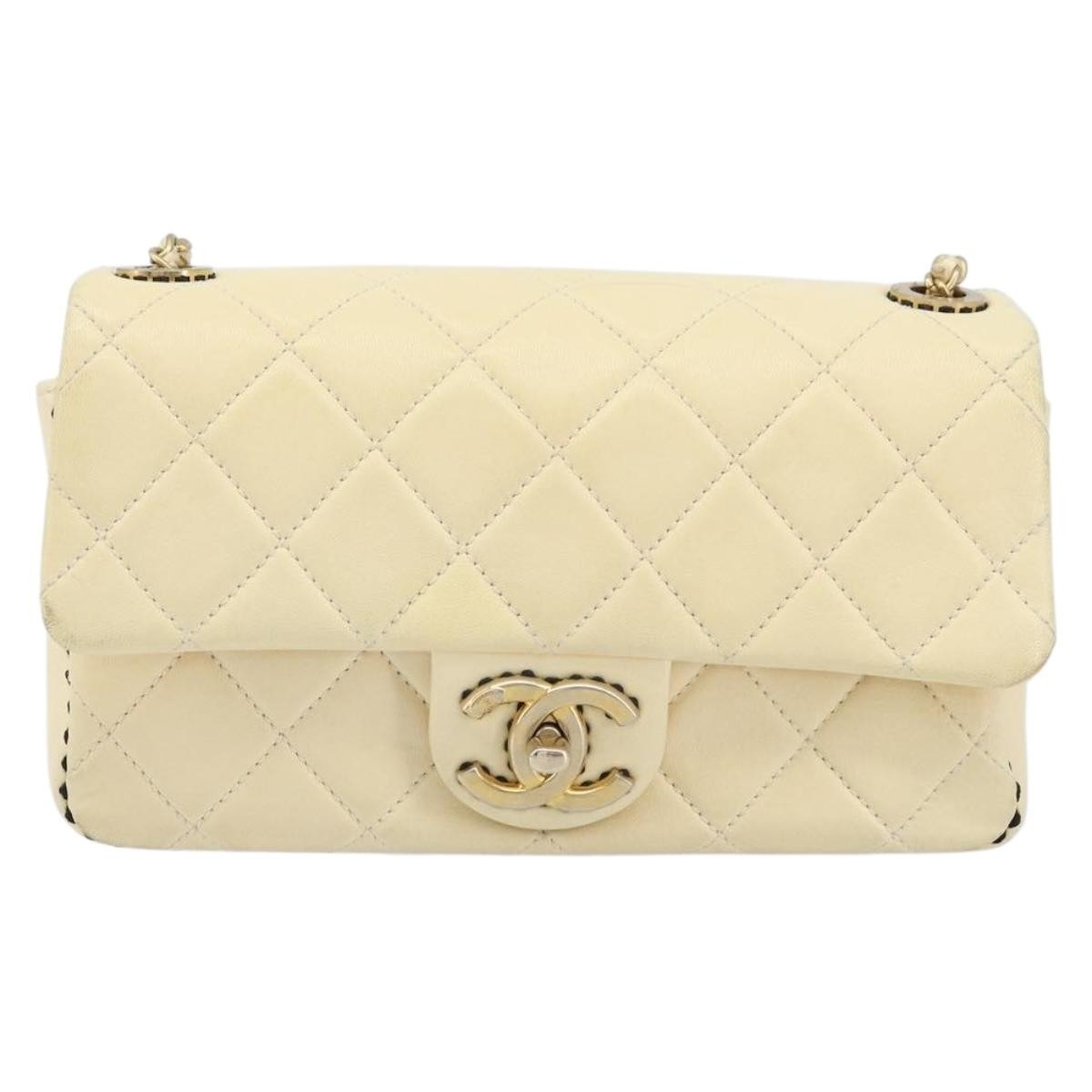 Chanel Resin Elegant Chain Flap Quilted Lambskin Small