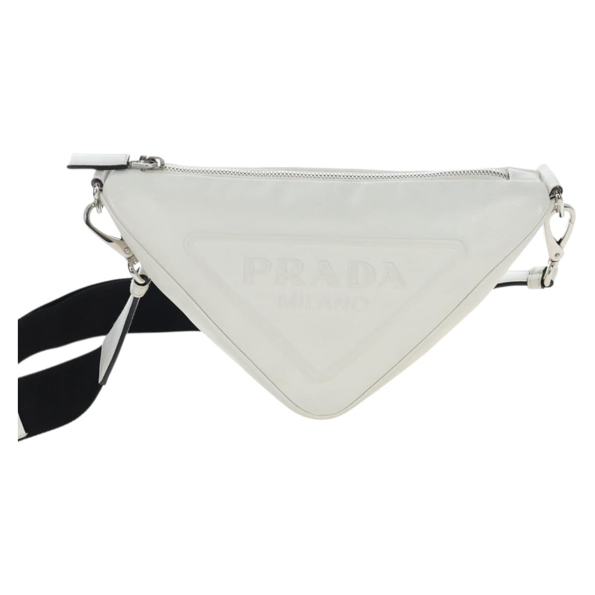 Prada Triangle Logo Wristlet Embossed Leather Product Image