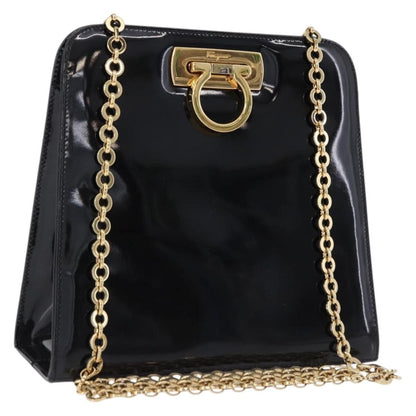 Salvatore Ferragamo Vintage Gancini Chain Patent Leather Product Image