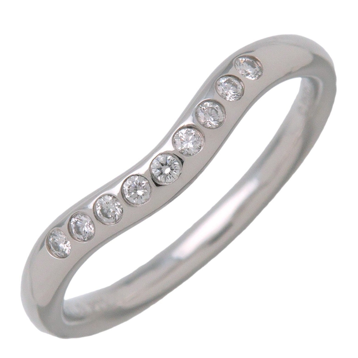 Tiffany & Co. Elsa Peretti Curved Wedding Band Platinum with Diamonds Product Image