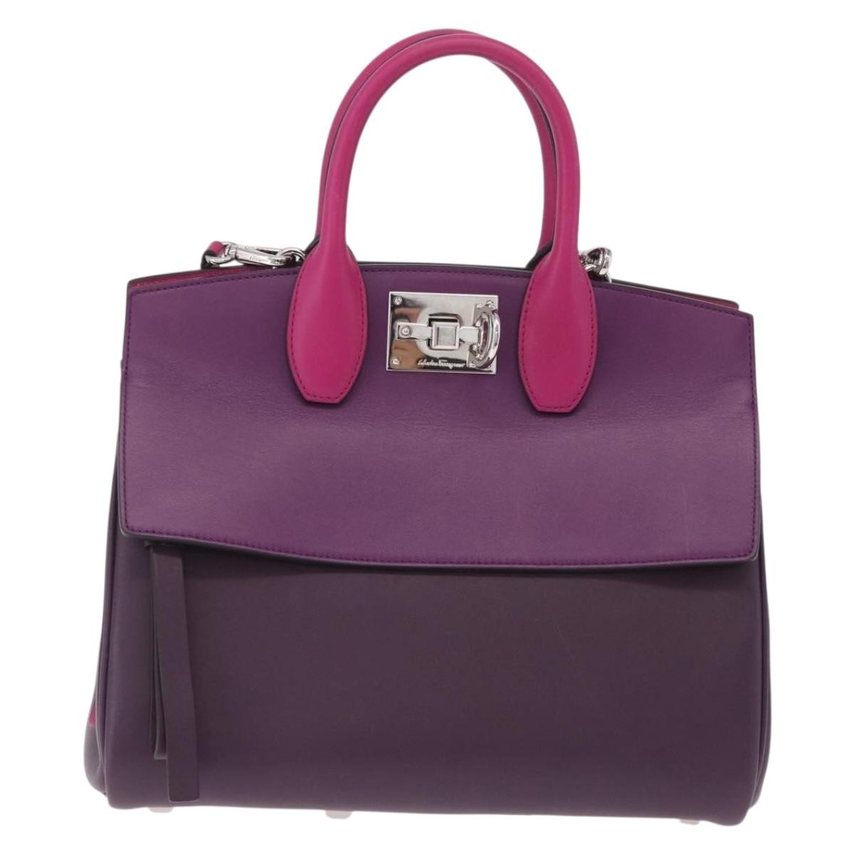Salvatore Ferragamo Studio Satchel Leather Medium