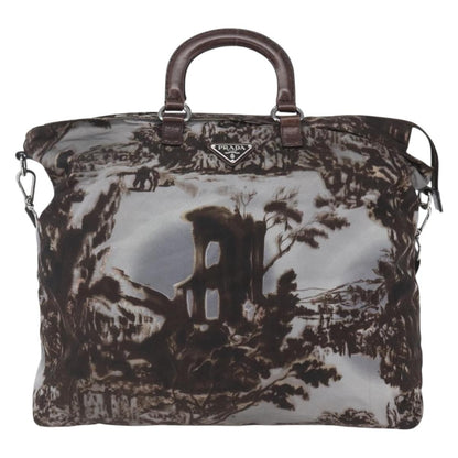 Prada Convertible Tote Printed Tessuto Large